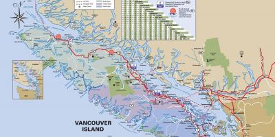 Ванкувер арал авто замын газрын зураг нь