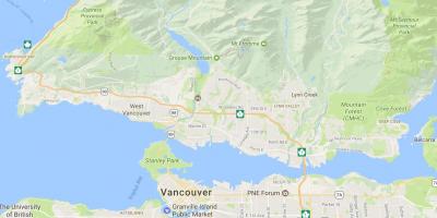 Ванкувер арлын уулс газрын зураг