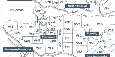 Ванкувер арал шуудангийн код газрын зураг