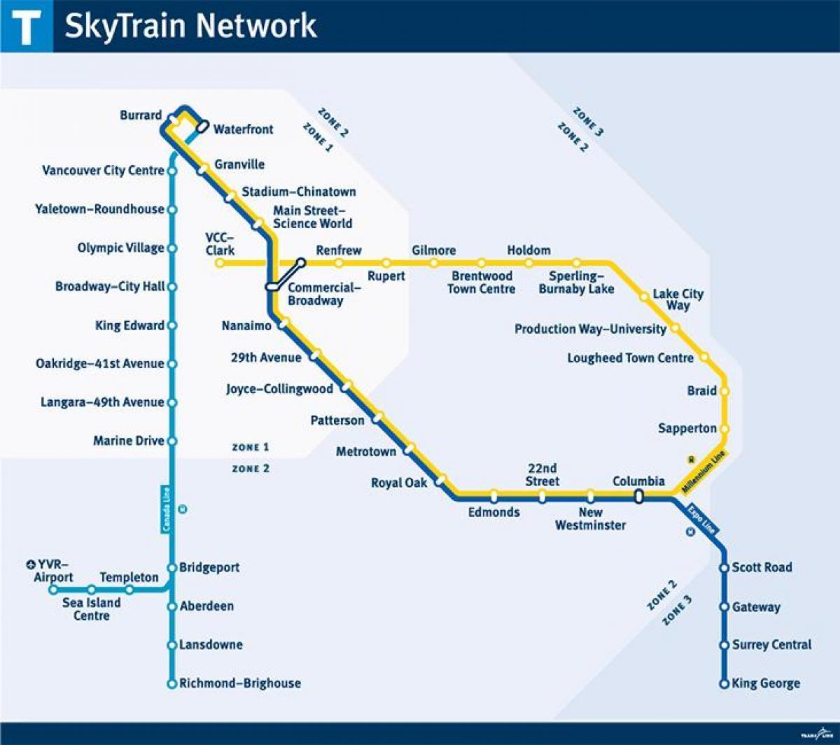 канад skytrain газрын зураг