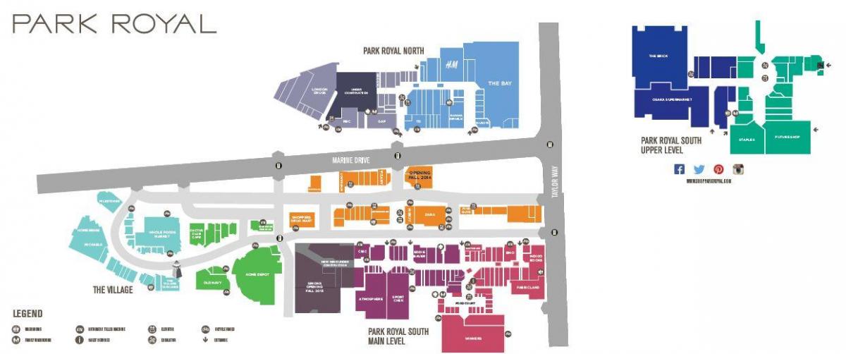 ванкувер хотын төвд худалдааны газрын зураг