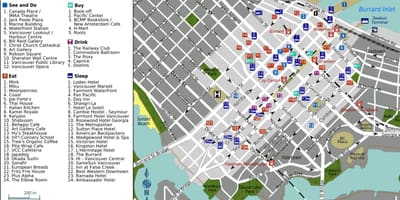 Yaletown ванкувер газрын зураг