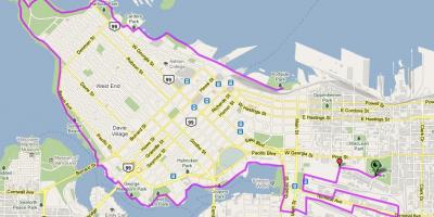 Ванкувер хотын дугуйн газрын зураг
